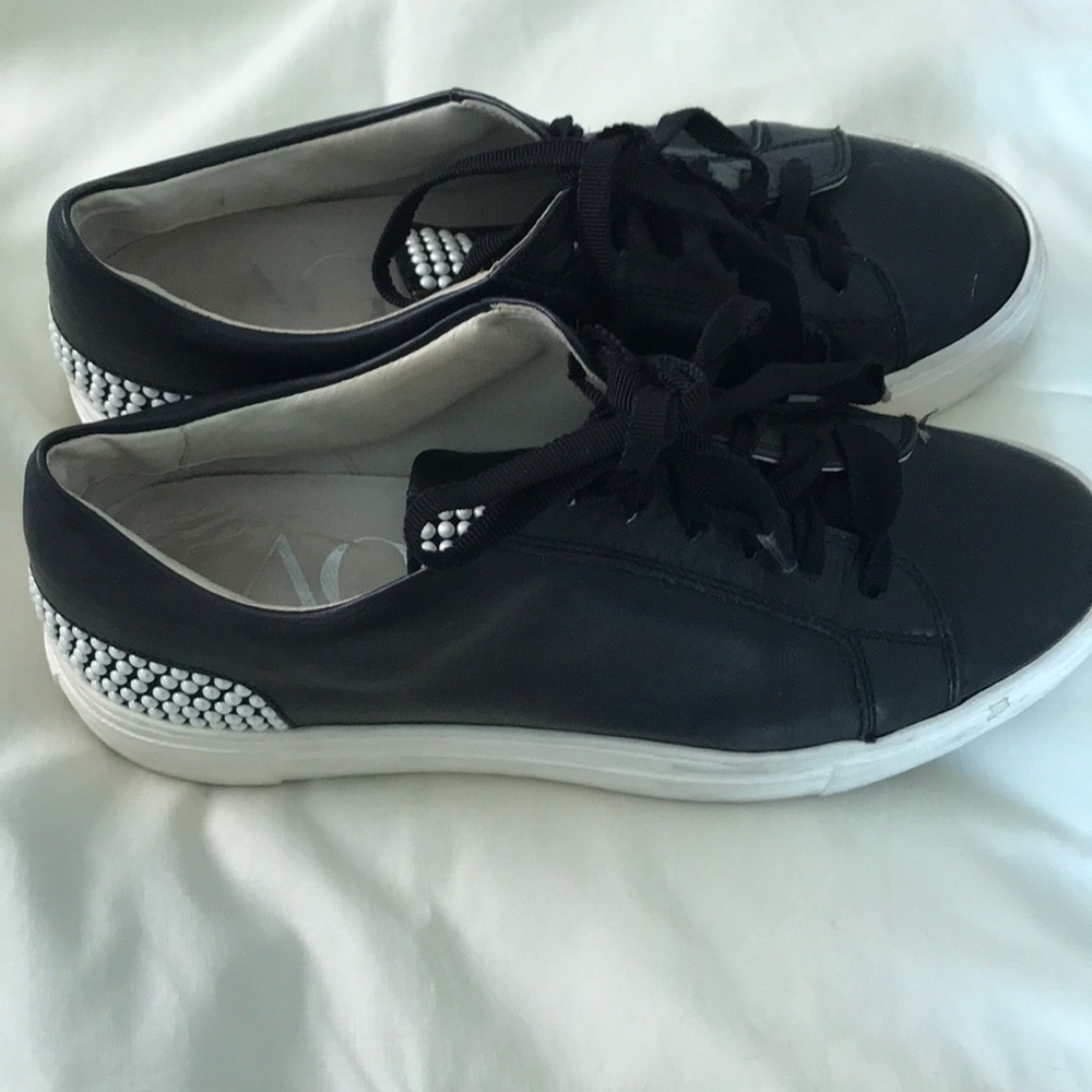 AGL Platform Sneakers US Leather Black Pearl 7